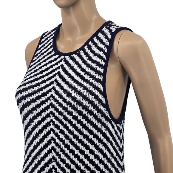 House of Harlow 1960 Navy/White Sleevless Maxi Dress, Women's Large - Picture 1 of 13